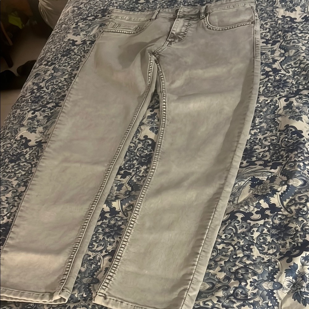 Gray Slim Straight Jeans with Classic Fit